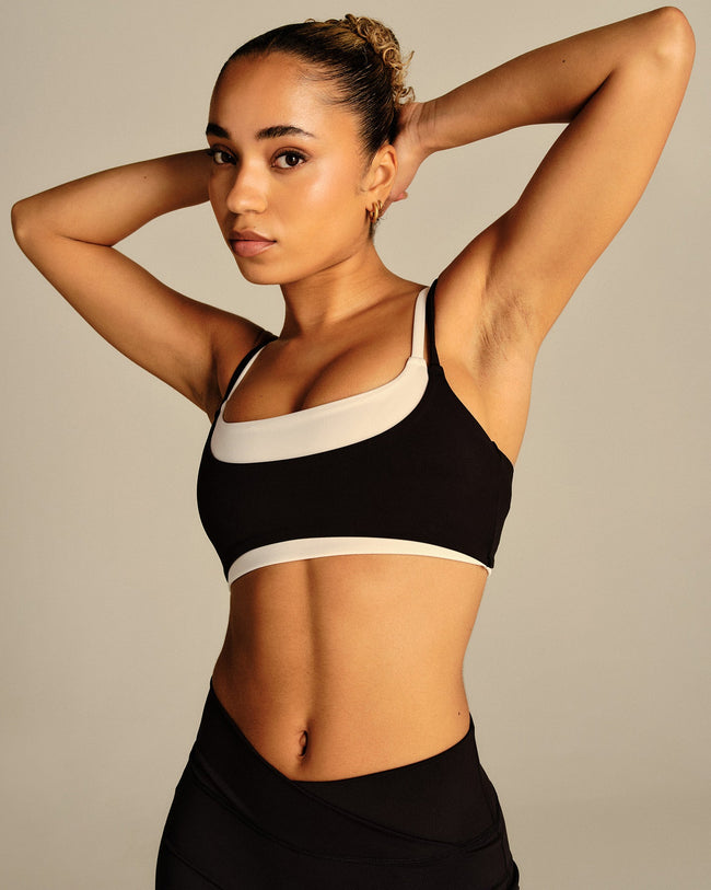 Essential Double Layer Bra | Black