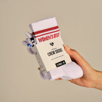 Premium Crew Stripe Socks (3PK) | True Red/Chambray Blue/Black