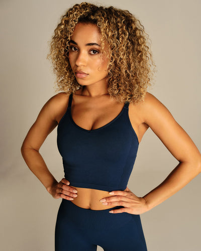 Power Built-In Bra Tank | True Navy