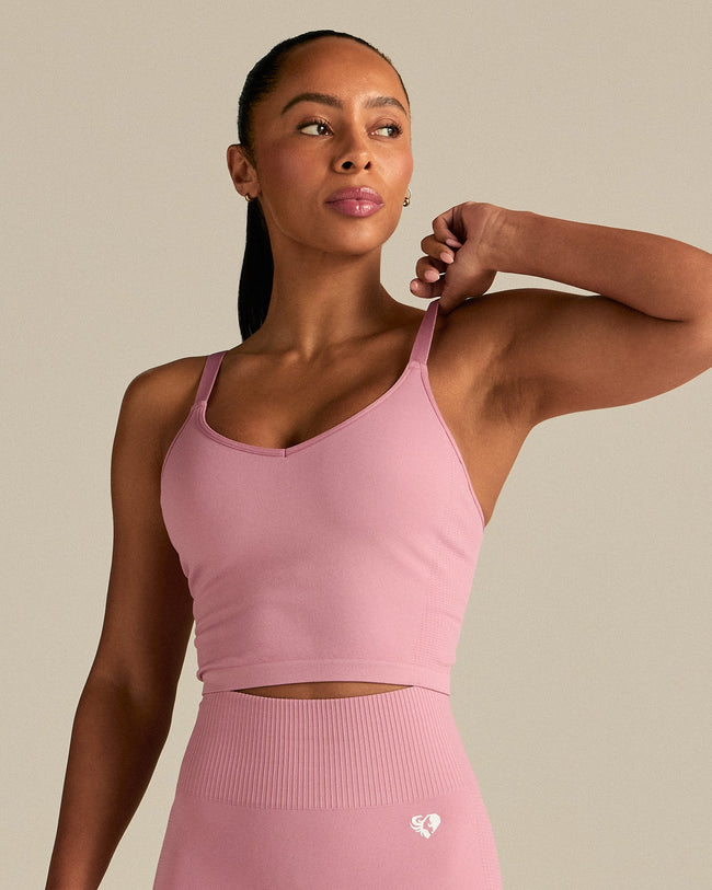 Power Built-In Bra Tank | Blush Pink