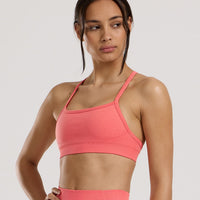 Define 2.0 Racer Back Bra | Sunlit Coral