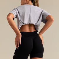 Comfort Oversized Hook Up T-Shirt | Silver Grey Marl