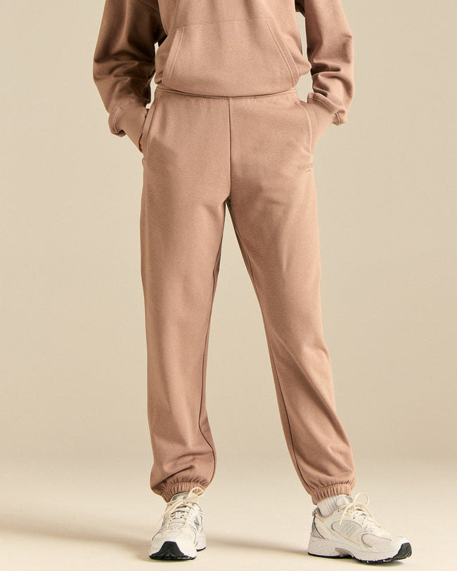 Comfort Cuffed Hem Joggers | Mauve Taupe