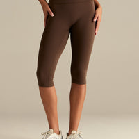 Essential High Waist Capri Leggings | Cocoa