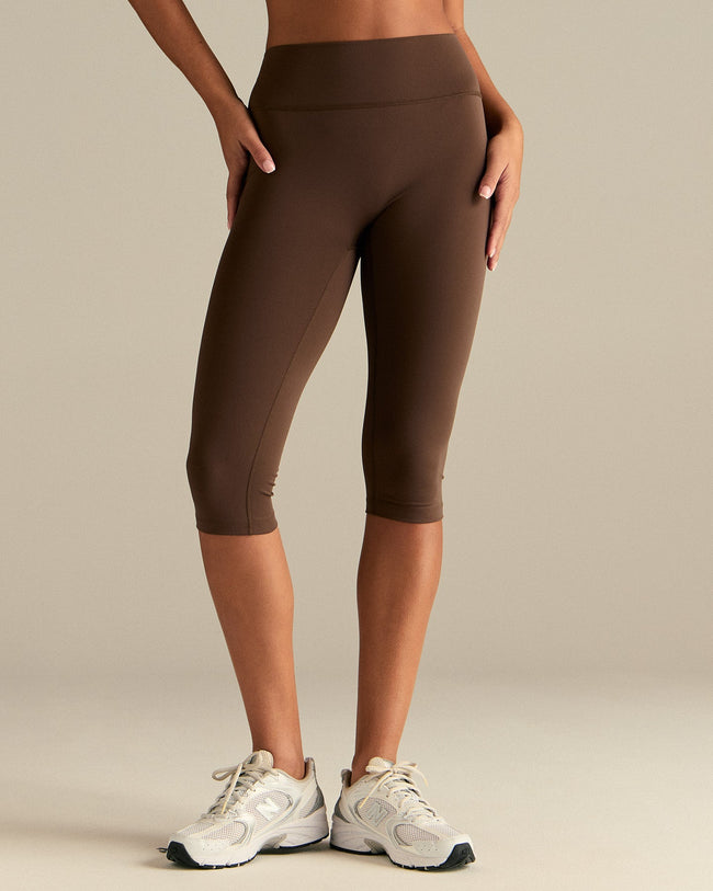 Essential High Waist Capri Leggings | Cocoa