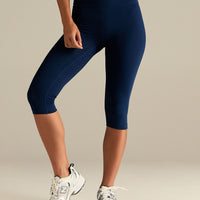 Essential High Waist Capri Leggings | Sapphire Blue