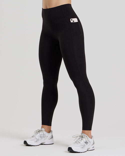 Essential High Waist Leggings with Pockets | Black