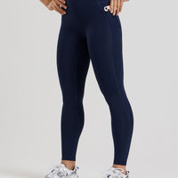 Essential High Waist Leggings with Pockets | Sapphire Blue
