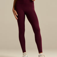 Essential High Waist Leggings | Merlot