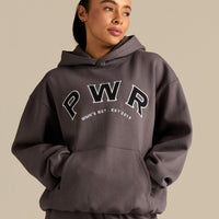 Comfort Oversized PWR Hoodie | Slate Grey