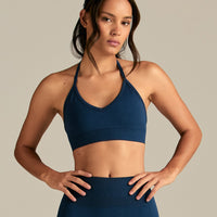 Define 2.0 Halter Neck Bra | True Navy
