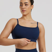 Motion Seamless Straight Neck Bra | Sapphire Blue