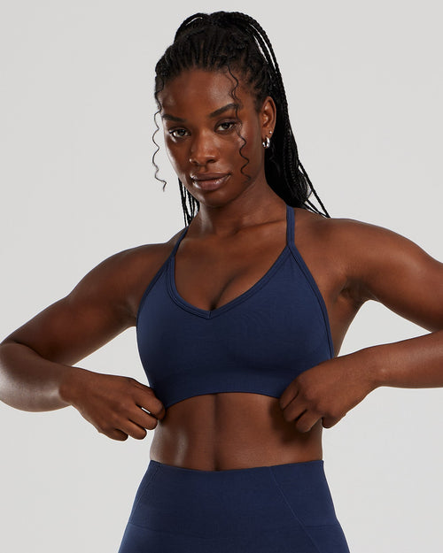 Define 2.0 Halter Neck Bra | Sapphire Blue