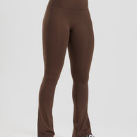 Essential High Waist Mini Flared Leggings | Cocoa