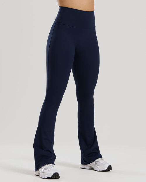 Essential High Waist Mini Flared Leggings | Sapphire Blue