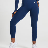 Power High Waist 7/8 Leggings | Sapphire Blue