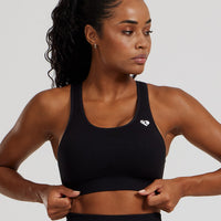 Power Adjustable Sports Bra | Black