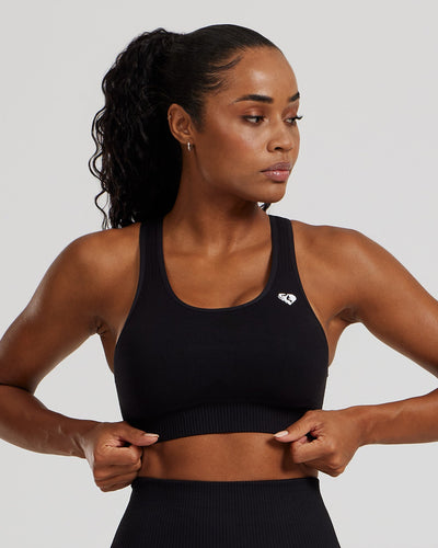 Power Adjustable Sports Bra | Black