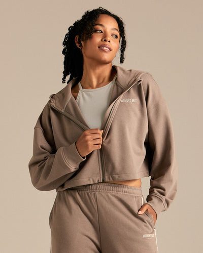 Comfort Lightweight Draw Hem Hoodie | Taupe Grey
