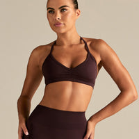 Define 2.0 Scrunch V-Neck Bra | Cafe Noir