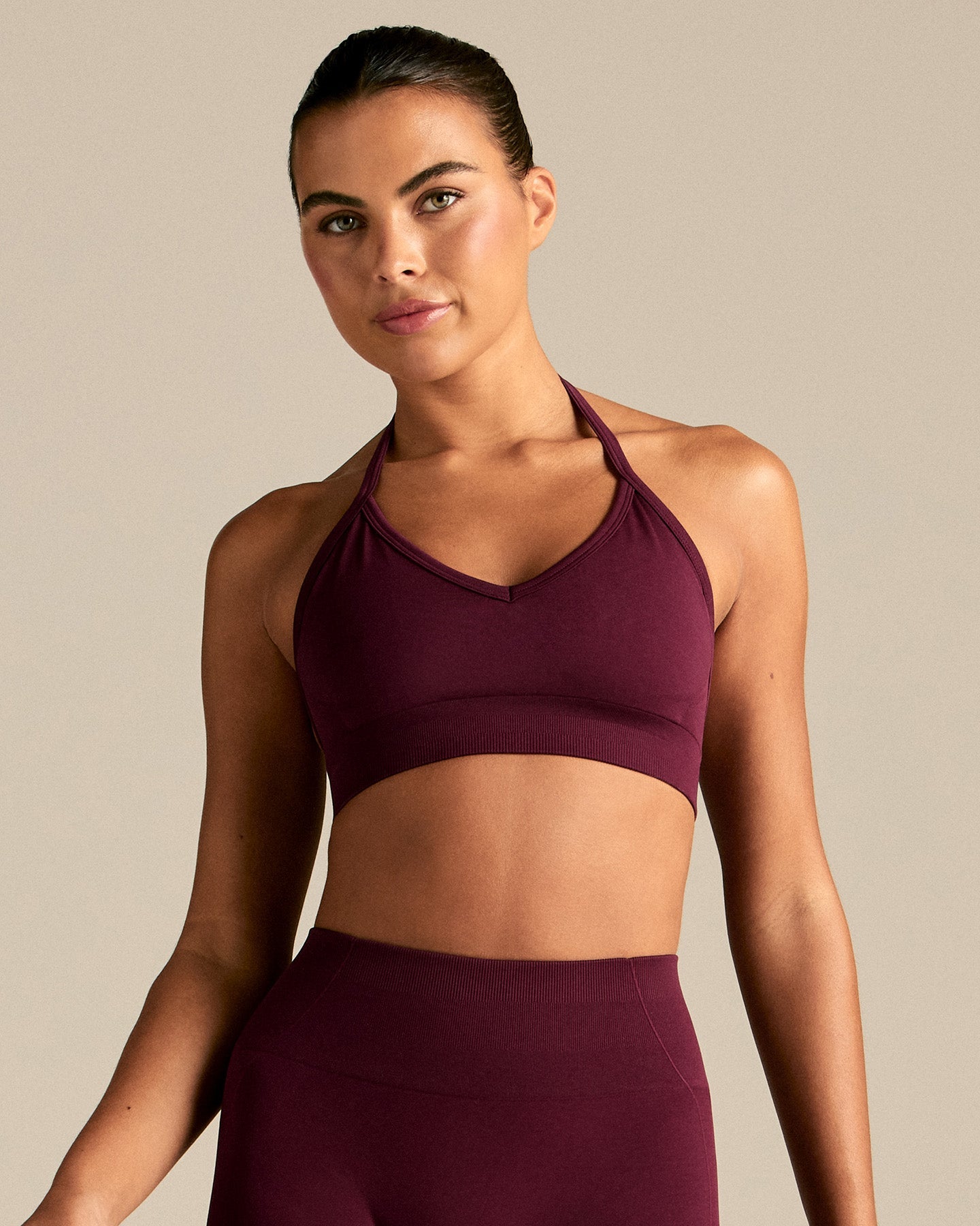 Define 2.0 Halter Neck Bra | Merlot