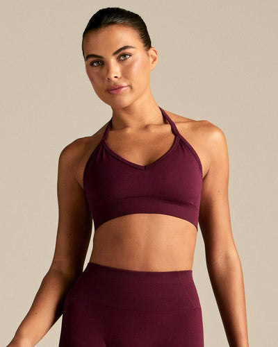 Define 2.0 Halter Neck Bra | Merlot