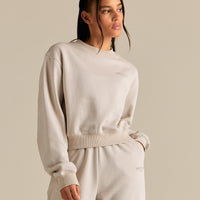 Comfort Outdoor Cropped Crew Neck | Stone
