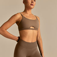 Emphasize Peek-A-Boo Bra | Milk Chocolate