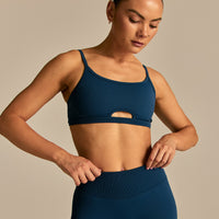 Emphasize Peek-A-Boo Bra | True Navy