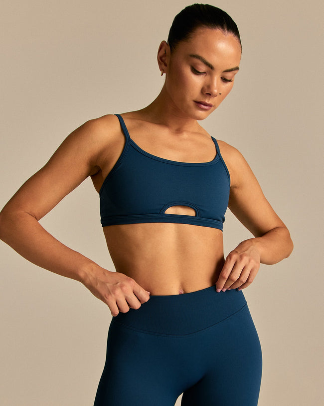 Emphasize Peek-A-Boo Bra | True Navy