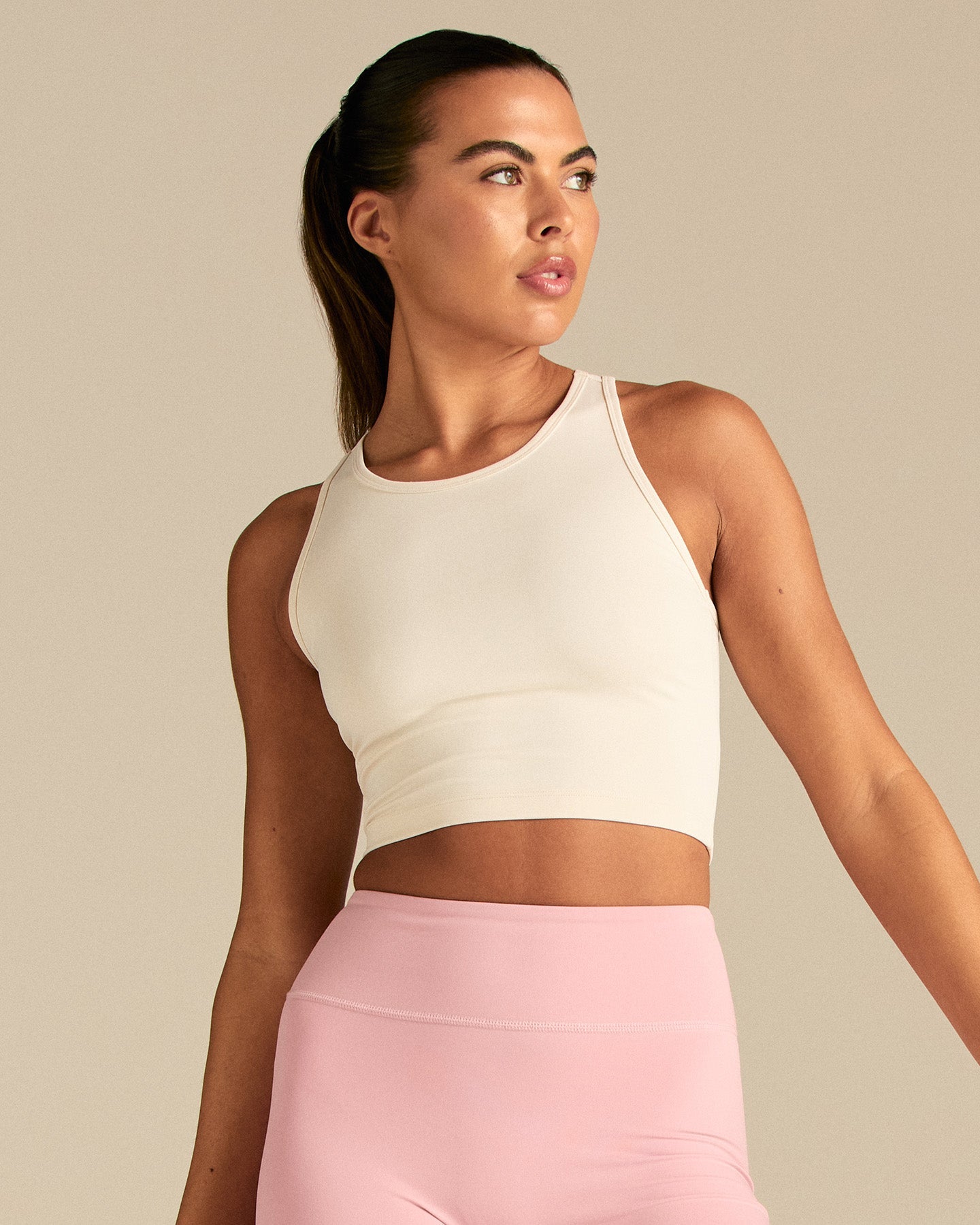Essential Crop Tank Top | Coconut White