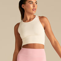 Essential Crop Tank Top | Coconut White