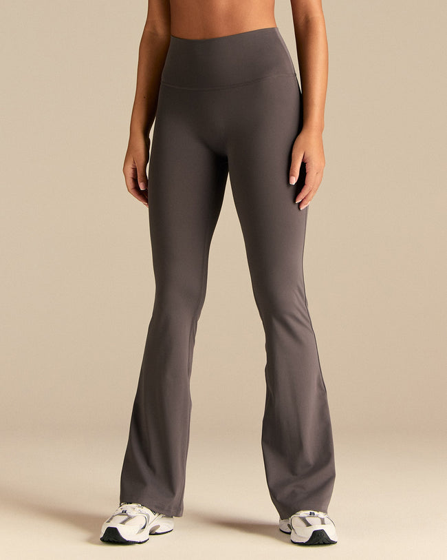 Essential High Waist Flared Leggings | Slate Grey