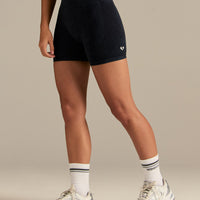 Power High Waist Shorts | Washed Black