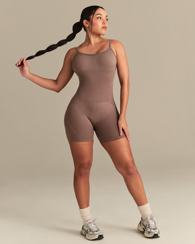 Define 2.0 Scrunch Short Unitard | Mocha