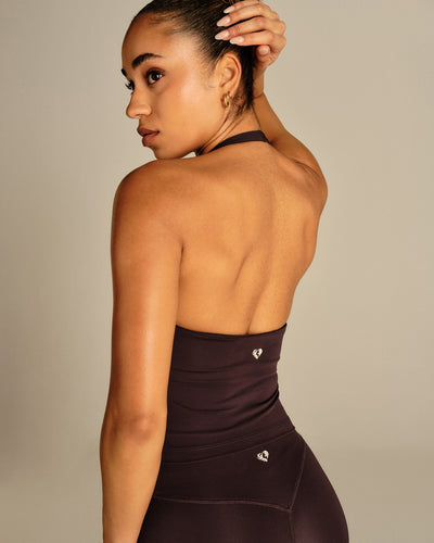 Essential Halter Tank | Cafe Noir