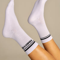 Premium Crew Stripe Socks (3PK) | True Red/Chambray Blue/Black