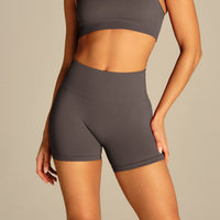 Power Enhanced High Waist Shorts | Slate Grey