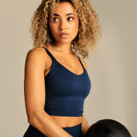 Power Built-In Bra Tank | True Navy