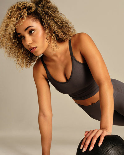 Power Built-In Bra Tank | Slate Grey