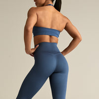 Motion Seamless Halter Bra | Blueberry