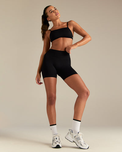 Emphasize Mid Waist 5" Shorts | Black