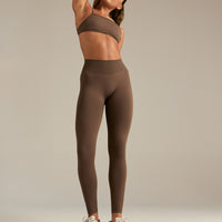 Emphasize Mid Waist Leggings | Milk Chocolate