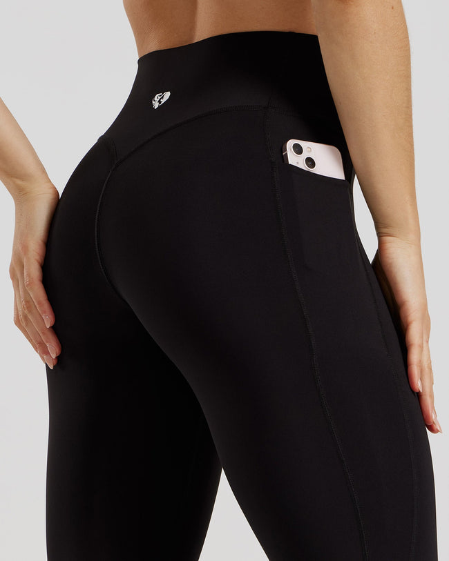 Essential High Waist Leggings with Pockets | Black