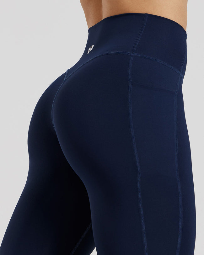 Essential High Waist Leggings with Pockets | Sapphire Blue