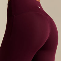 Essential High Waist Flared Leggings | Merlot