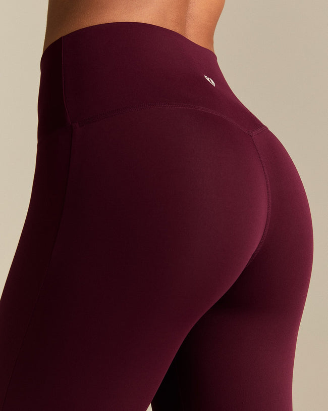 Essential High Waist Flared Leggings | Merlot
