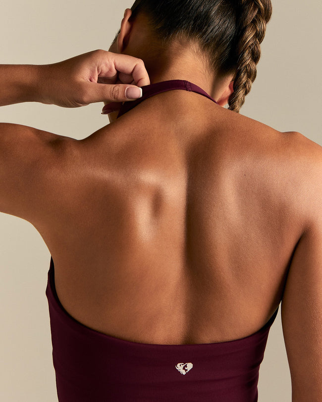 Essential Halter Tank | Merlot