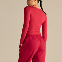 Smooth Contour Long Sleeve Reversible T-Shirt | Candy Apple