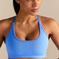Define 2.0 Cross Back Bra | Chambray Blue